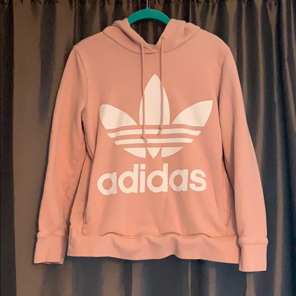 Adidas logo sweatshirt- size S, light pink color